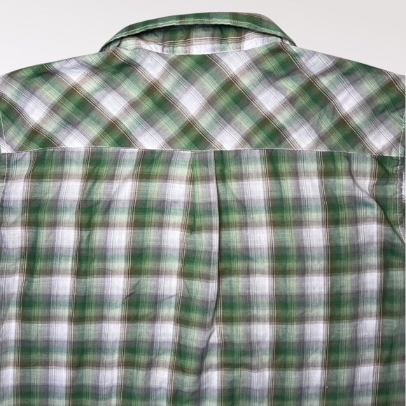Haband Short Sleeve Button Down Plaid Shirt Lightweight Size XL - Picture 7 of 7